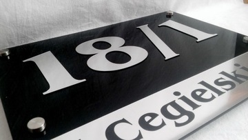 Гравированная адресная тарелка. Номер дома. Штаб -квартира