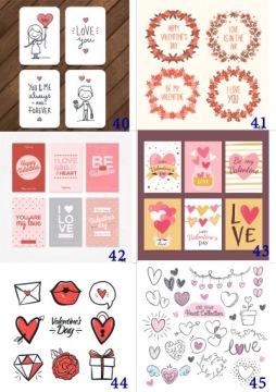 Наклейки День святого Валентина Сердце Любовные рисунки
