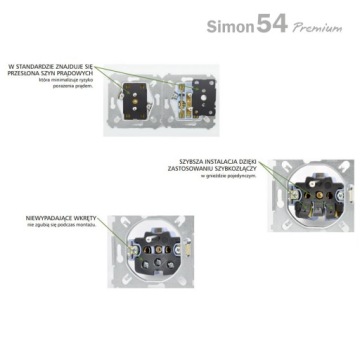 Simon 54 N/T УГЛОВАЯ КОРОБКА антрацит DPNR2/48