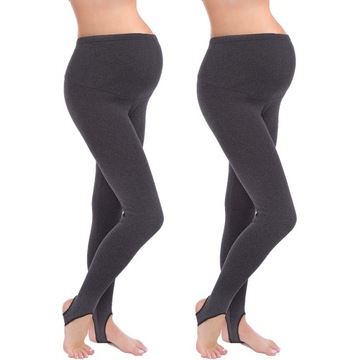 2X LEGGINSY OCIEPLANE CIĄŻA ZAPIĘTKA GETRY PREG-LS