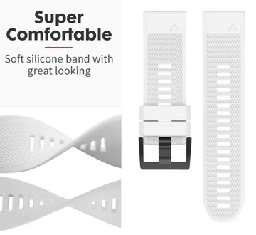 БЕЛЫЙ Силиконовый ремешок для Garmin FENIX 6S PRO