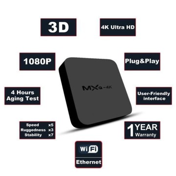 ТВ-бокс OTT MXQ Pro 4K KODI WIFI 8 ГБ 708876