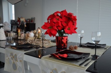 Украшение размер 18 Украшение стола Пуансеттия Сочельник