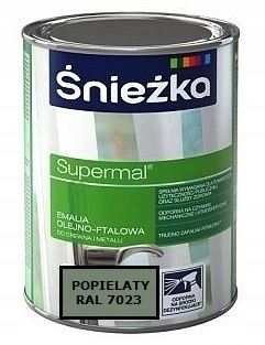 ŚNIEŻKA SUPERMAL EMALIA OLEJNO-FTALOWA POPIEL 10L