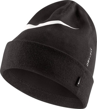 Nike Czapka Zimowa Beanie czarna piłkarska do biegania Dri-Fit treningowa