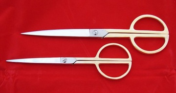 Ножницы офисные 23 см, позолоченные