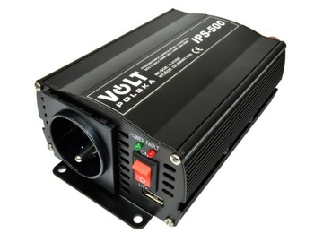 PRZETWORNICA SAMOCHODOWA AKUMULATORA 12V 230V 350W 500W VOLT POLSKA + USB