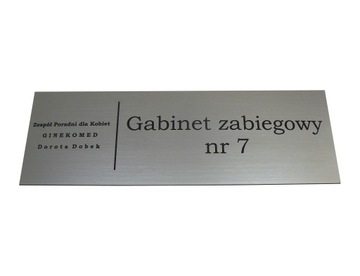 TABLICZKA NA DRZWI dla przychodni do biura 10x30cm