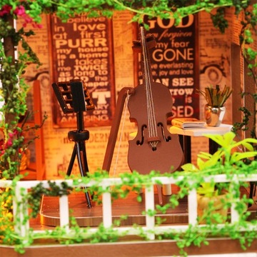 Модель дома своими руками КАФЕ ТЕРРАСА 3D светодиодный пазл