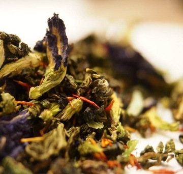 Herbata Oolong Klitoria i Szafran 100g