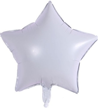 Biała gwiazda Balon foliowy na urodziny XL S16