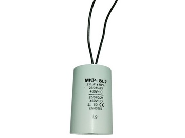 Kondensator silnikowy pracy / rozruchowy MKP-SL7 2uF do dmuchawy DM120 DM80