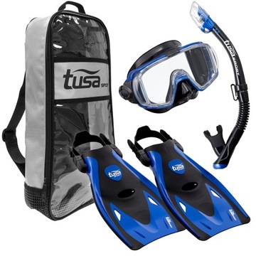 TUSA ZESTAW nurkowy snorkeling VISIO TRI-EX Maska Fajka Płetwy 42-46 +TORBA