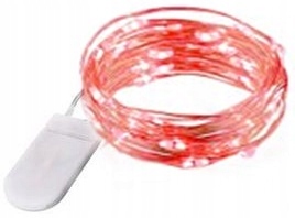Lampki dyskretne CZERWONE na Walentynki 20LED