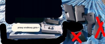 GOLF V 5D SŁUPEK OSŁONA OBUDOWA PLASTIK PROG KLAPY