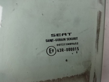 SEAT ALTEA FACELIFT 09R SKLO (OKNO) DVEŘE LEVÝ ZADNÍ