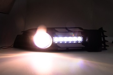 VW PASSAT B5 FL ГАЛОГЕННЫЕ + ЛЕНТЫ ДНЕВНОГО СВЕТА В РЕШЕТКЕ БАМПЕРА