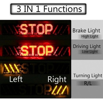 Стоп-сигнал 3в1 светодиодный тюнинг мотоцикла 12В задний фонарь багажника +подарок