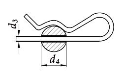 Шпилька пружинная одинарная фи-3, оцинкованная, 10 шт.