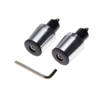 KOŃCÓWKI KIEROWNICY SREBRNE CIĘŻARKI 17,7 MM