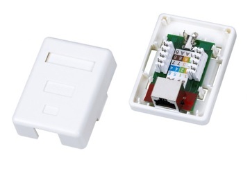 Gniazdo sieciowe natynkowe FTP kat.5e 1xRJ45