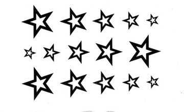 Tatuaż TYMCZASOWY STARS gwiazdy gwiazdeczki niebo