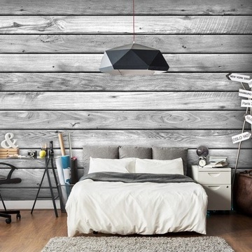 Fototapeta szare deski rustic naturalne 350x245 cm