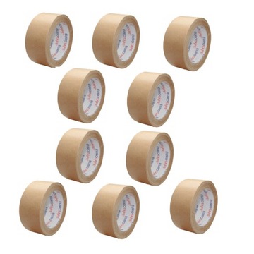 ЛЕНТА УПАКОВОЧНАЯ КРАФТОВАЯ БУМАГА EUROTAPE 48мм/50м x10