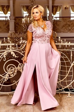 Krystal BUTELKOWA SUKIENKA z KORONKOWĄ GÓRĄ 44