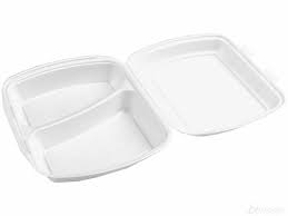 Styropianowy pojemnik obiadowy 2-dzielny / 60 szt.