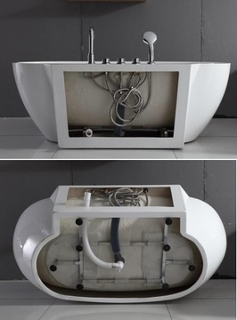 Отдельностоящая акриловая ванна 170х85 МАНДАЛ+СИФОН ХРОМ