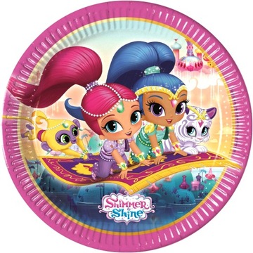 TALERZYKI JEDNORAZOWE SHIMMER AND SHINE 23cm-9434