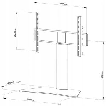 Мини настольная подставка + крепление для ТВ 32-65 дюймов, 60 кг