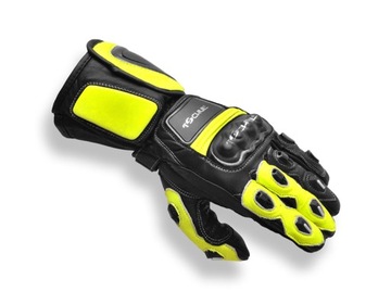 TSCHUL 285 CARBON - RĘKAWICE SKÓRZANE -NEON r. XXL