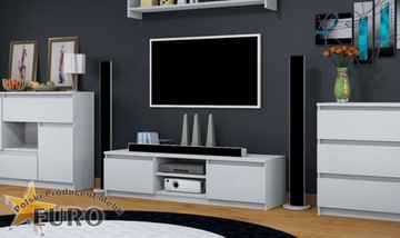 ШКАФ, СТОЛИК под ТВ, 120 см, БЕЛЫЙ КОМОД