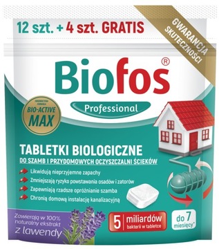 BIOFOS TABLETKI BIOLOGICZNE DO SZAMBA OCZYSZCZALNI