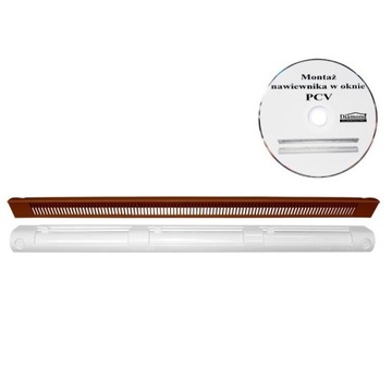 Nawiewnik okienny VENTEC VT 501 JASNY BRĄZ/BIAŁY