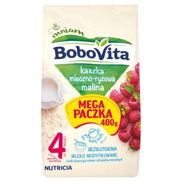 BOBOVITA кашка молочно рисова малина 400 г