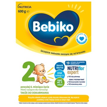 Bebiko 2 Mleko następne dla niemowląt powyżej 6. miesiąca życia 600 g
