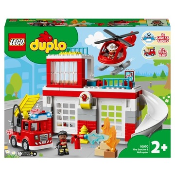 DUPLO блокирует 10970 Пожарную часть и вертолет