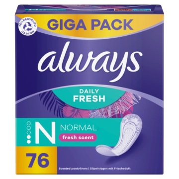 Always Daily Fresh Normal FRESH SCENT со свежим ароматом, 76 × 2 = 152 шт.