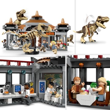 LEGO JURASSIC WORLD ПОСЕТИТЕЛЬСКИЙ ЦЕНТР АТАКА ТИРАННОЗАВРОВ И РАПТОРОВ 76961