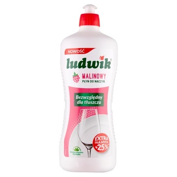 LUDWIK Płyn do mycia naczyń malinowy 900g