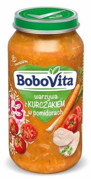 БобоВита Юниор Овощи с курицей в томатах 1-3 года 250 г