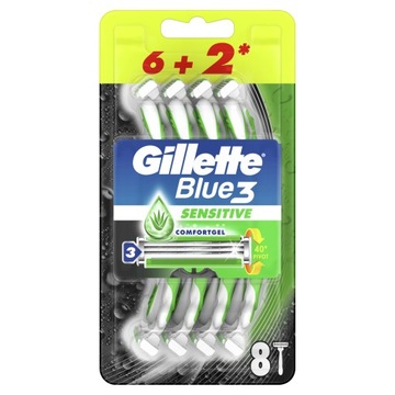 Gillette Blue 3 Sensitive maszynka jednorazowa 8 szt.