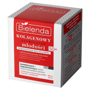 BIELENDA KOLAGENOWY STYMULATOR MŁODOŚCI ODBUDOWUJĄCY KREM DZIEŃ/NOC 50+