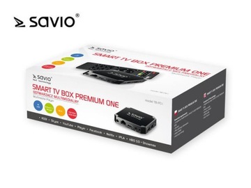 SAVIO Smart TV Box Premium One тюнер, 2/16 ГБ, Android 9.0, HDMI v2.0, 4K,