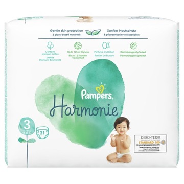Pieluszki Pampers Harmonie Rozmiar 3 31 szt.