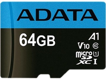 Карта памяти Adata MicroSDXC 64 ГБ 85 МБ/с AUSDX64GUICL10A1-RA1