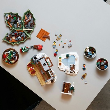 LEGO ICONS 10325 3-этажная горная хижина, каток, самокат, аксессуары из 5 фигурок